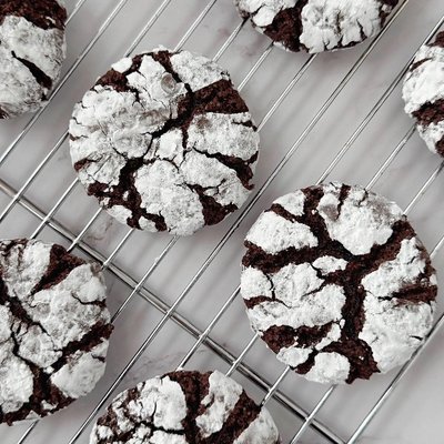 Crinkle Brownie Cookies