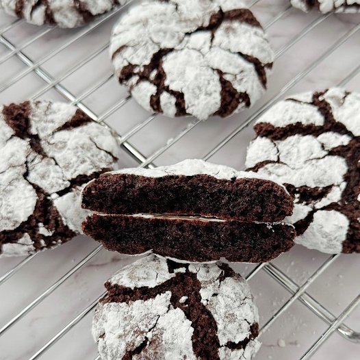 Crinkle Brownie Cookies